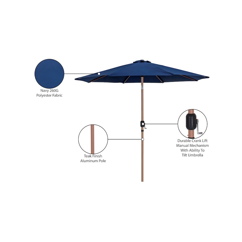 Fiji Navy Fabric Patio Umbrellas. Picture 10