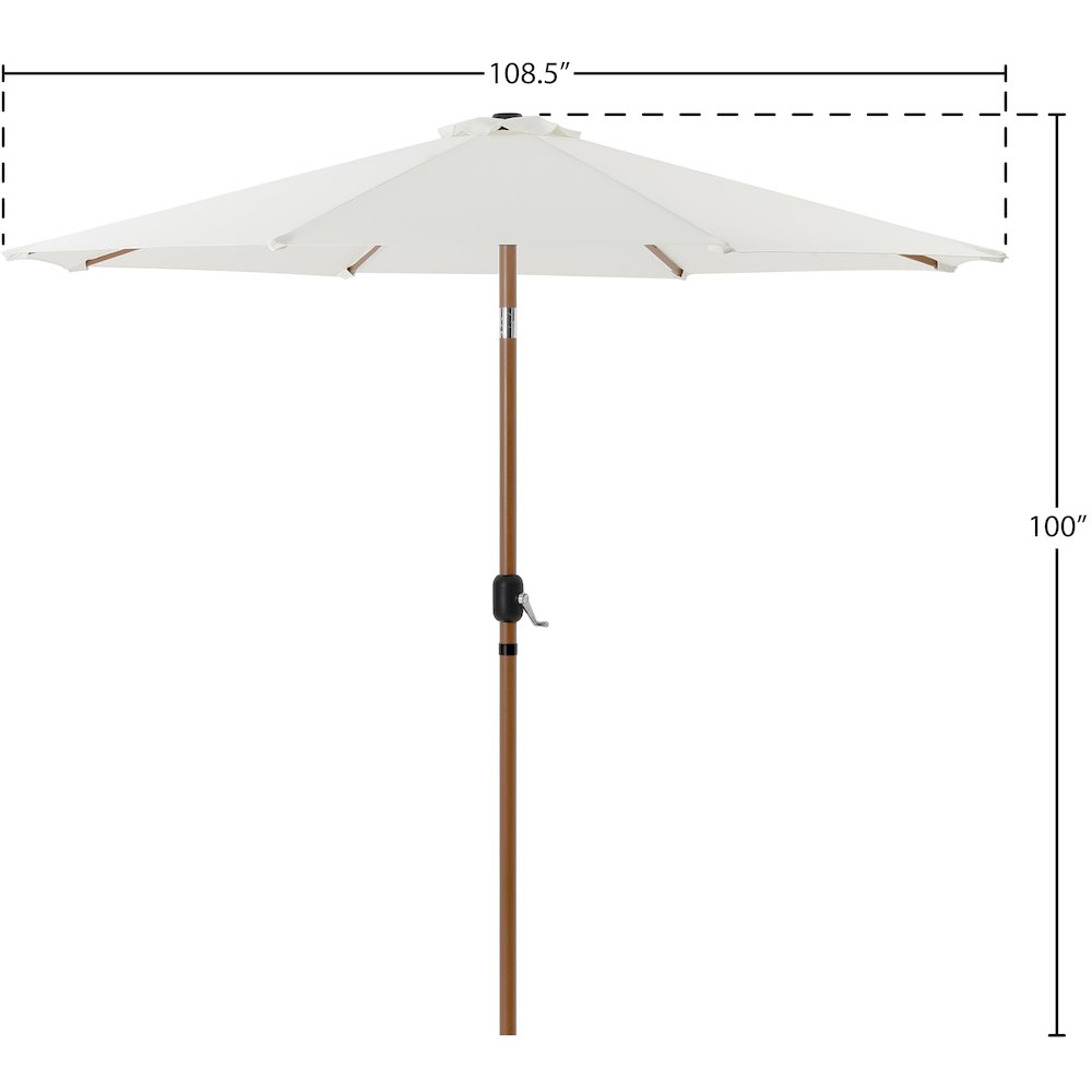 Fiji White Fabric Patio Umbrellas. Picture 9