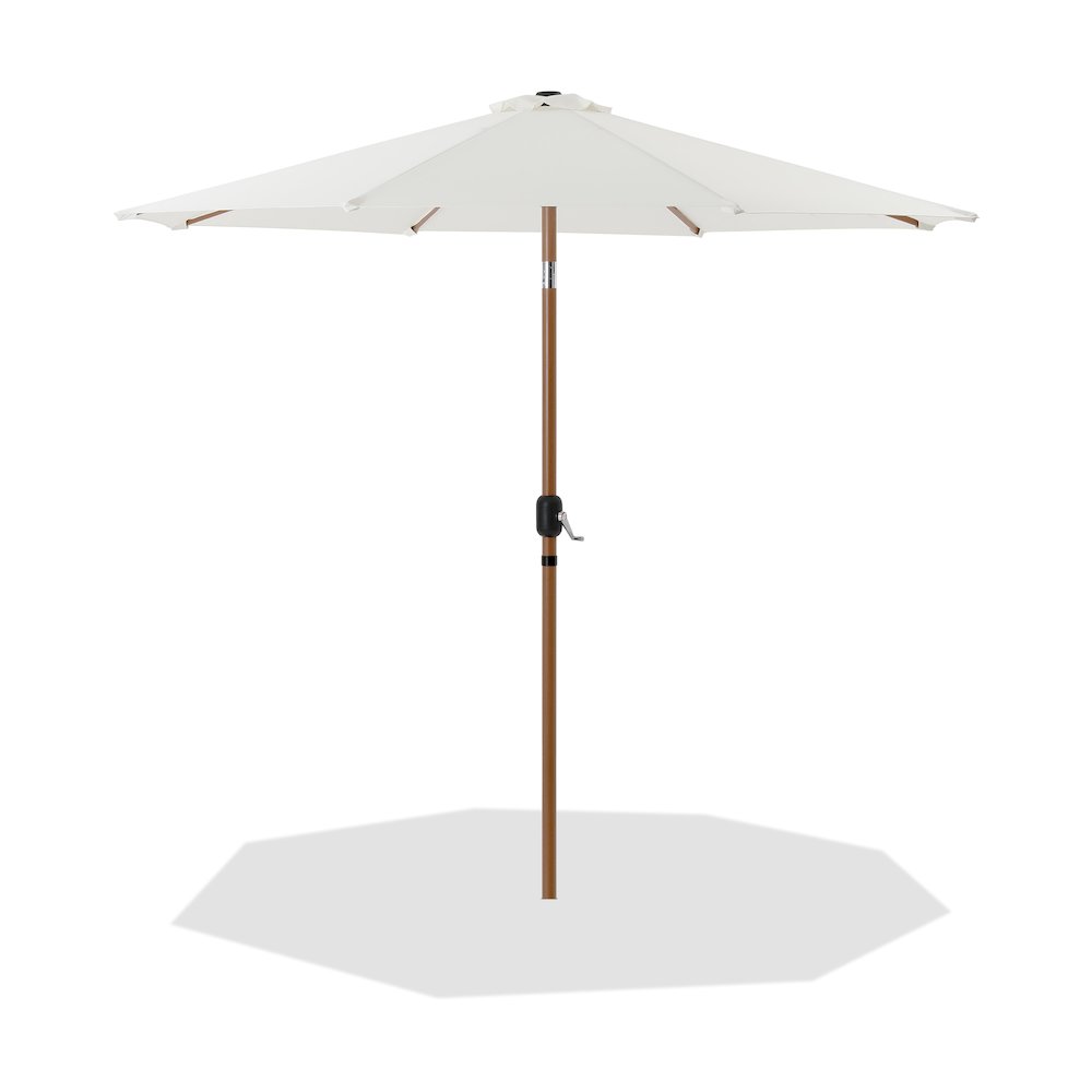 Fiji White Fabric Patio Umbrellas. Picture 1