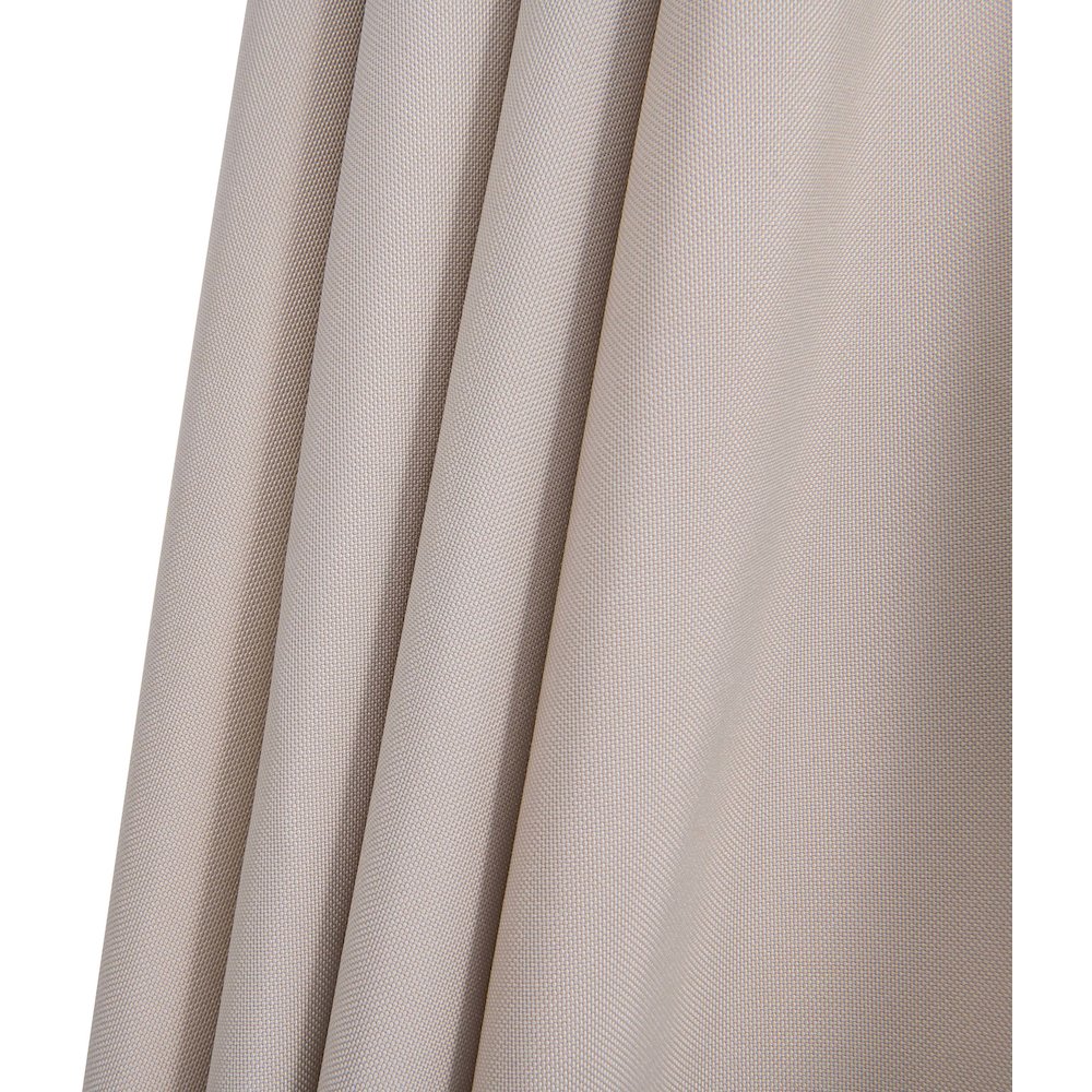 Fiji Beige Fabric / Teak Aluminum Patio Umbrella with Base Sets. Picture 17