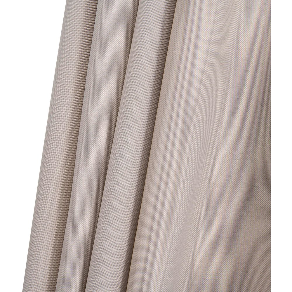 Fiji Beige Fabric / Teak Aluminum Patio Umbrella with Base Sets. Picture 14