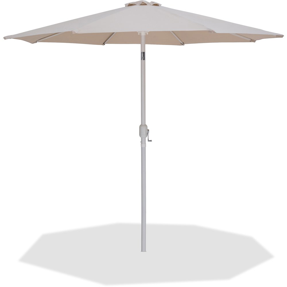 Fiji Beige Fabric Patio Umbrellas. Picture 1