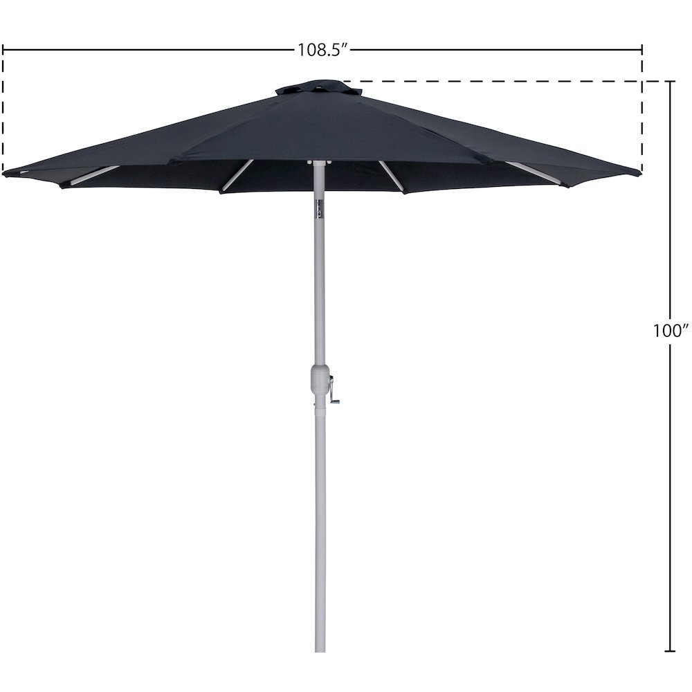Fiji Black Fabric Patio Umbrellas. Picture 9