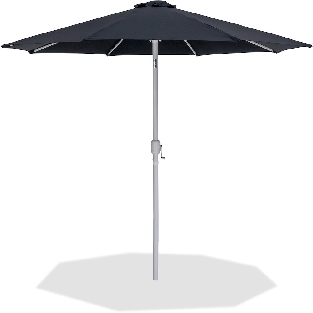 Fiji Black Fabric Patio Umbrellas. Picture 1