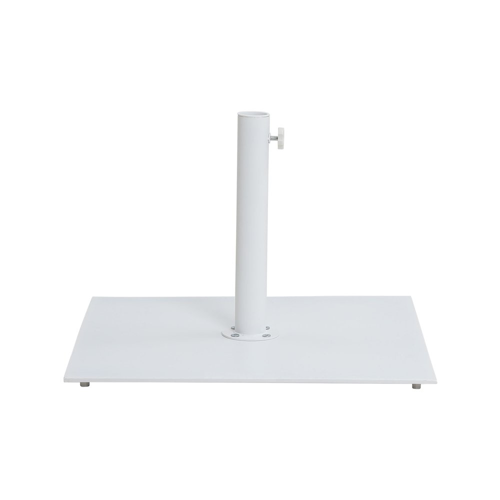 Fiji Navy Fabric / Matte White Aluminum Patio Umbrella with Base Sets. Picture 8