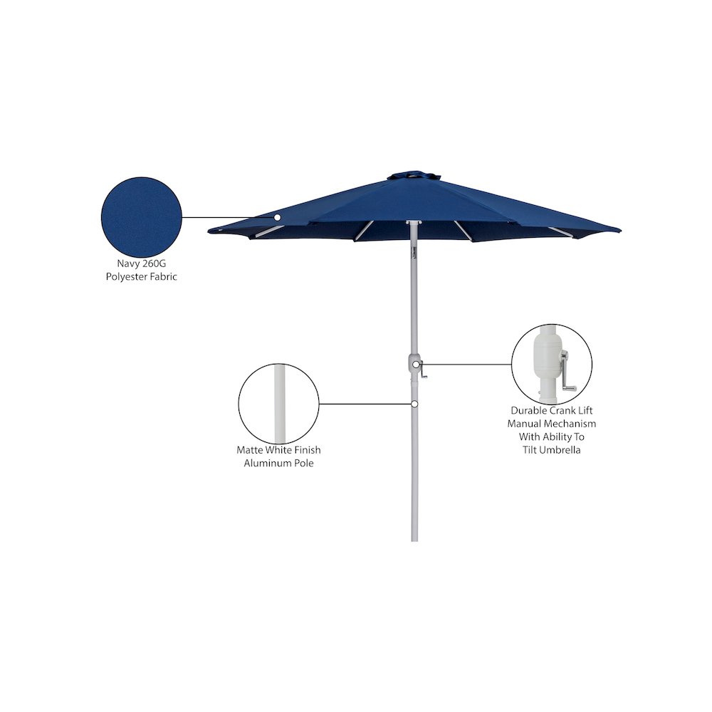 Fiji Navy Fabric Patio Umbrellas. Picture 10