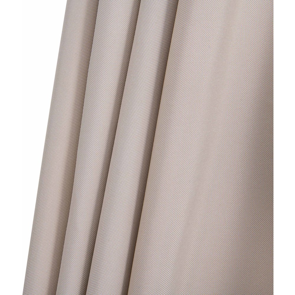 Fiji Beige Fabric / Teak Aluminum Patio Umbrella with Base Sets. Picture 16