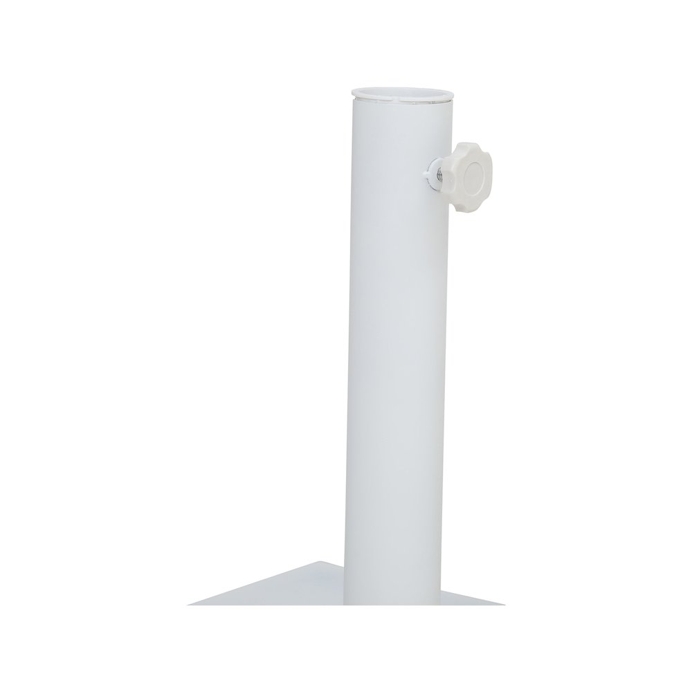 Fiji Black Fabric / Matte White Aluminum Patio Umbrella with Base Sets. Picture 10
