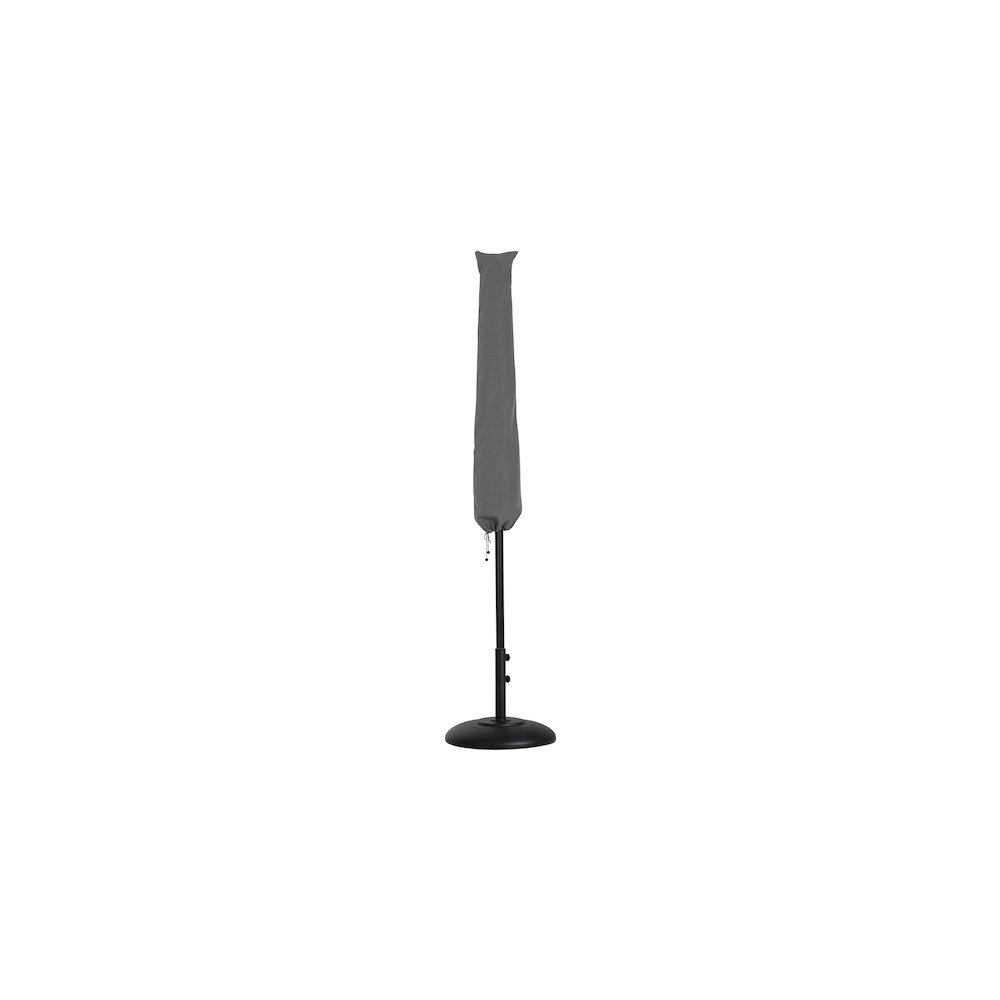 Fiji Black Fabric / Matte Black Aluminum Patio Umbrella with Base Sets. Picture 11