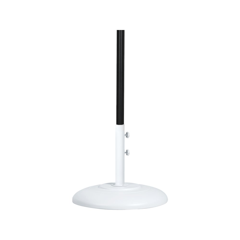 Fiji Black Fabric / Matte White Aluminum Patio Umbrella with Base Sets. Picture 3