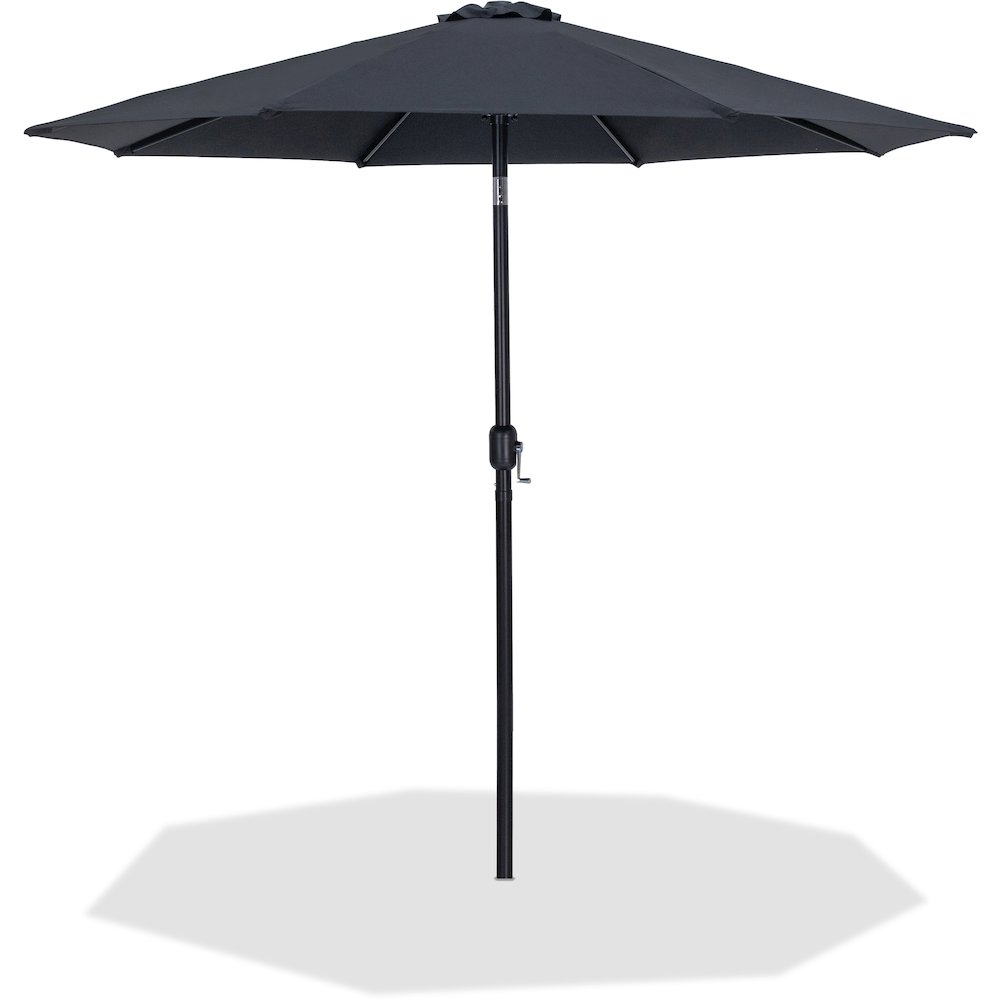Fiji Black Fabric Patio Umbrellas. Picture 1