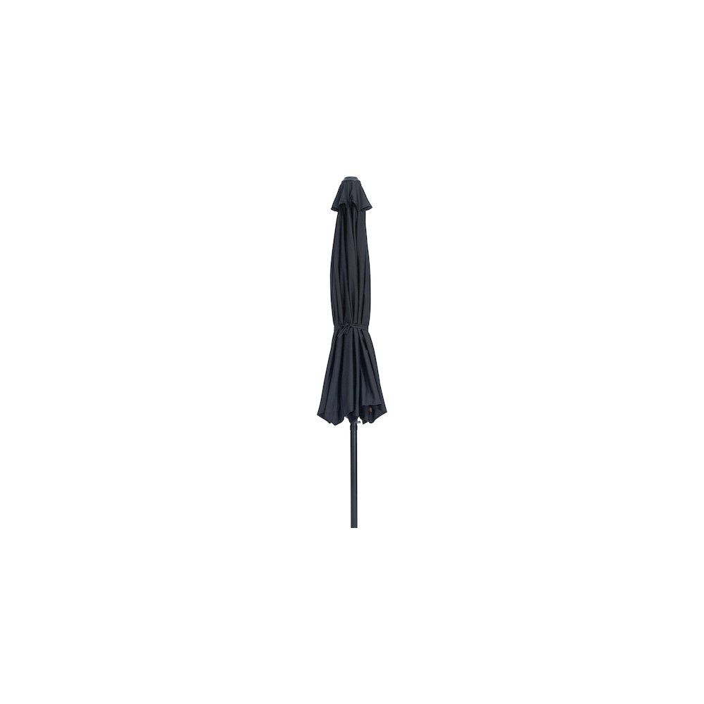 Fiji Black Fabric Patio Umbrellas. Picture 2