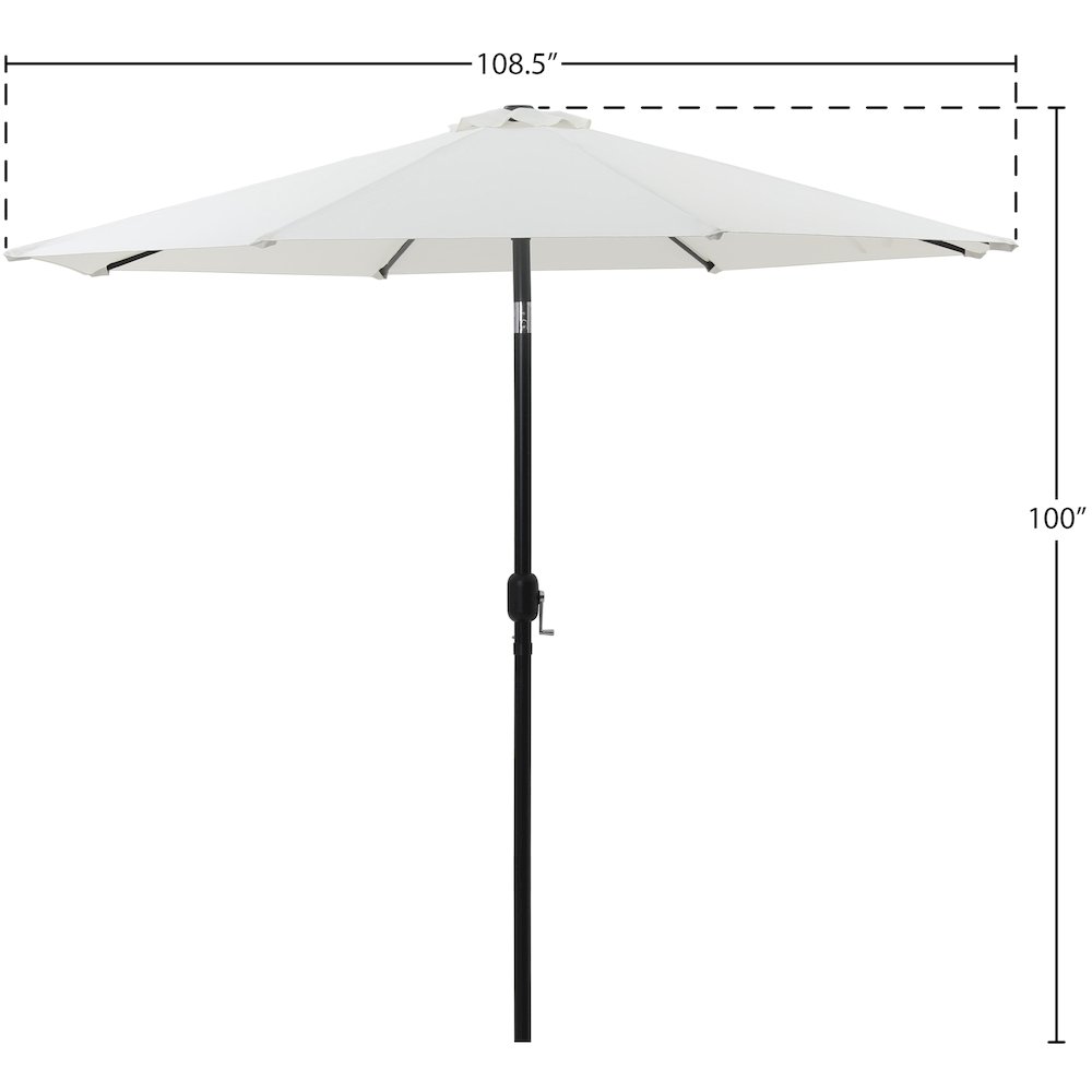 Fiji White Fabric Patio Umbrellas. Picture 9