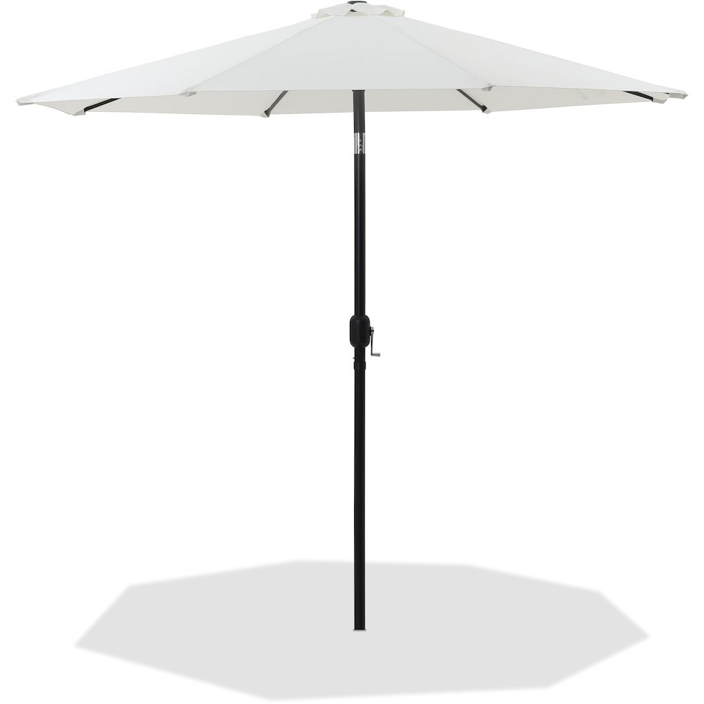 Fiji White Fabric Patio Umbrellas. Picture 1