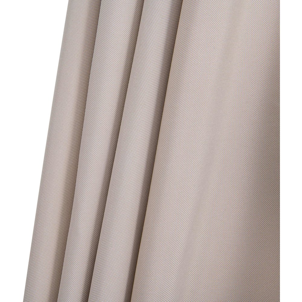 Amalfi Beige With Cream Piping / Matte White Metal Patio Umbrella with Base Sets. Picture 16