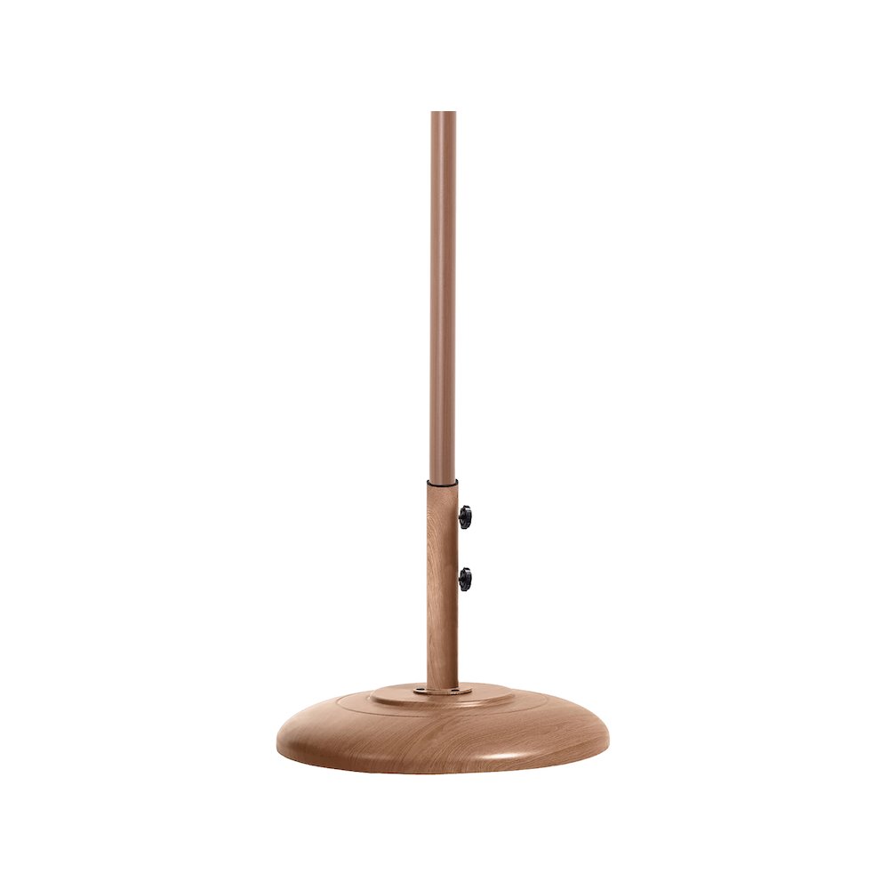Amalfi Beige With Cream Piping / Teak Metal Patio Umbrella with Base Sets. Picture 3