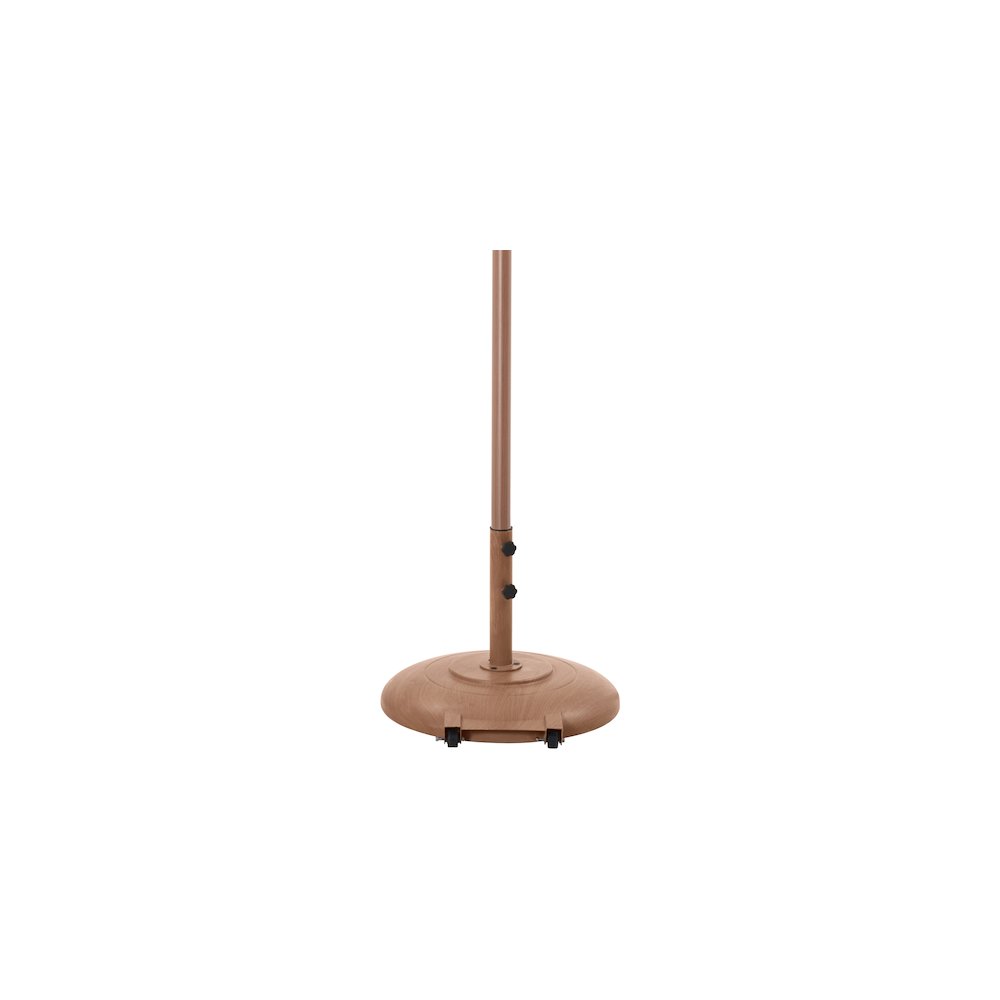 Amalfi Navy With Cream Piping / Teak Metal Patio Umbrella with Base Sets. Picture 4