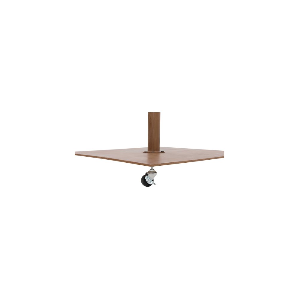 Amalfi Beige With Cream Piping / Teak Metal Patio Umbrella with Base Sets. Picture 9