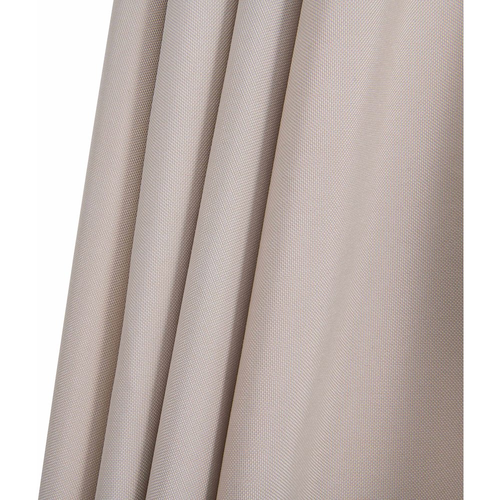 Amalfi Beige With Cream Piping / Matte White Metal Patio Umbrella with Base Sets. Picture 16