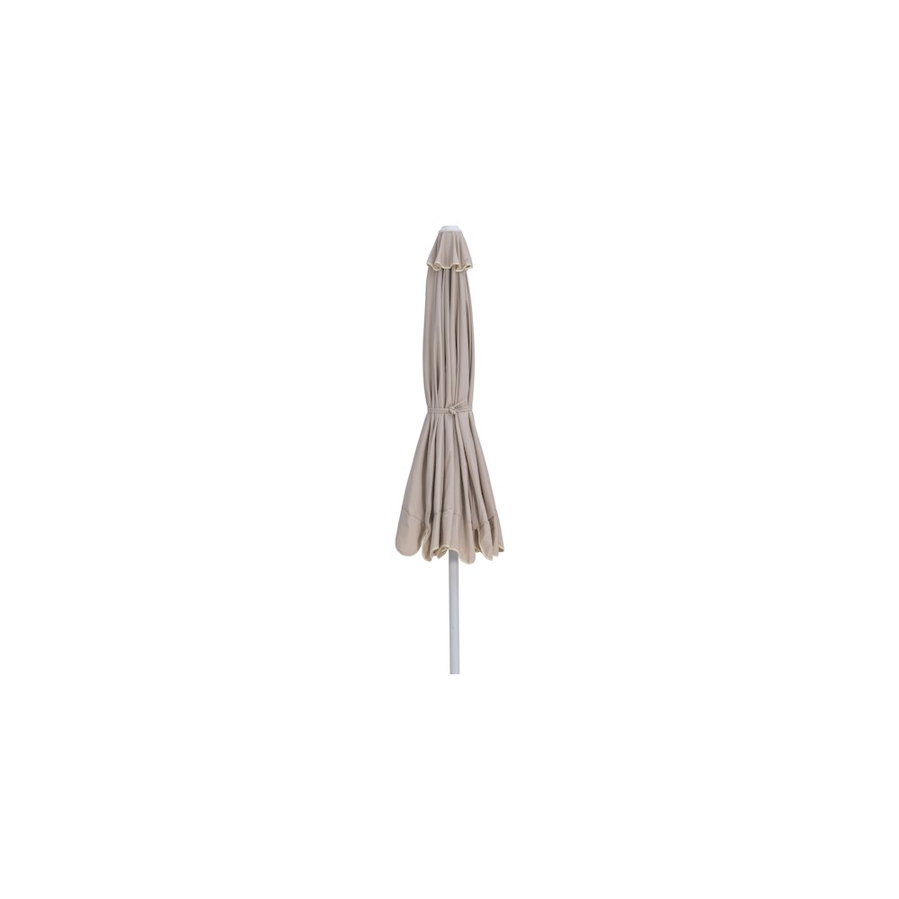 Amalfi Beige With Cream Piping Fabric Patio Umbrellas. Picture 2