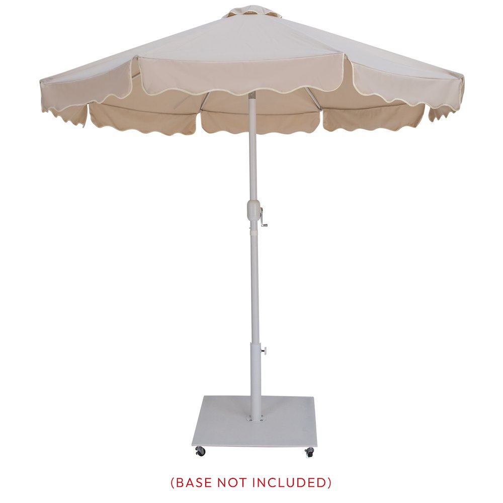 Amalfi Beige With Cream Piping Fabric Patio Umbrellas. Picture 8
