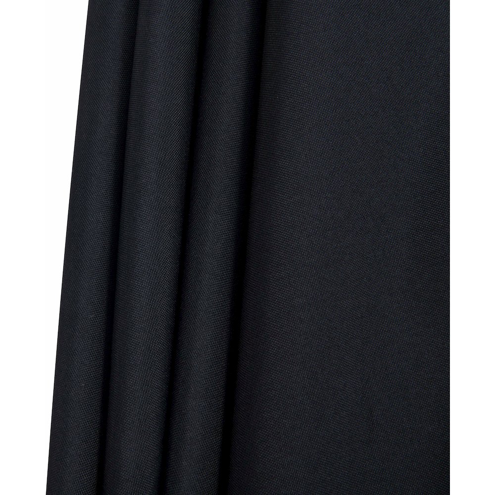 Amalfi Black With Cream Piping / Matte Black Metal Patio Umbrella with Base Sets. Picture 16