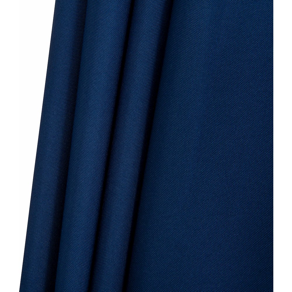 Amalfi Navy With Cream Piping / Matte White Metal Patio Umbrella with Base Sets. Picture 16