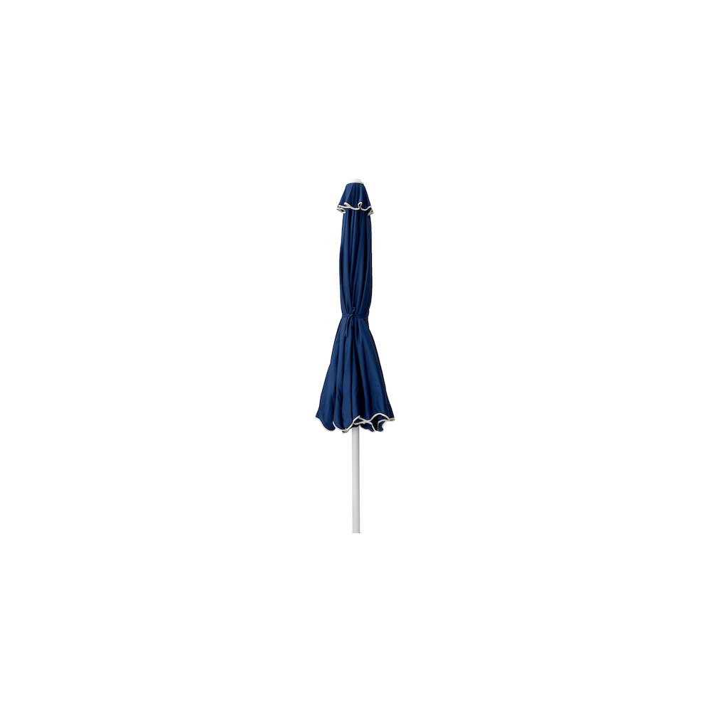 Amalfi Navy With Cream Piping Fabric Patio Umbrellas. Picture 2
