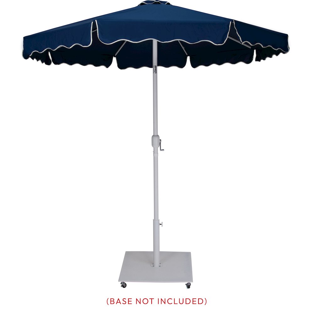 Amalfi Navy With Cream Piping Fabric Patio Umbrellas. Picture 8