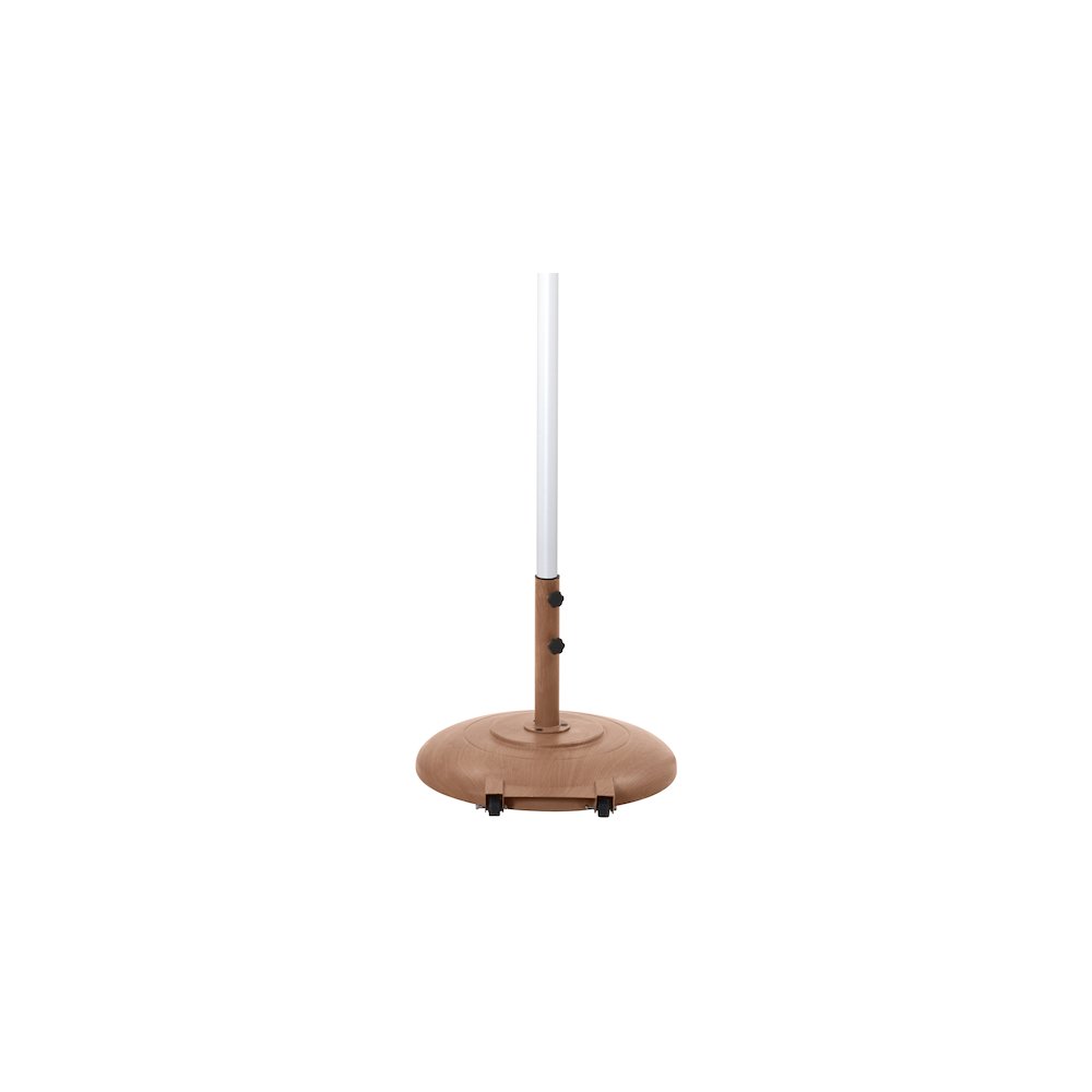 Amalfi Beige With Cream Piping / Teak Metal Patio Umbrella with Base Sets. Picture 4