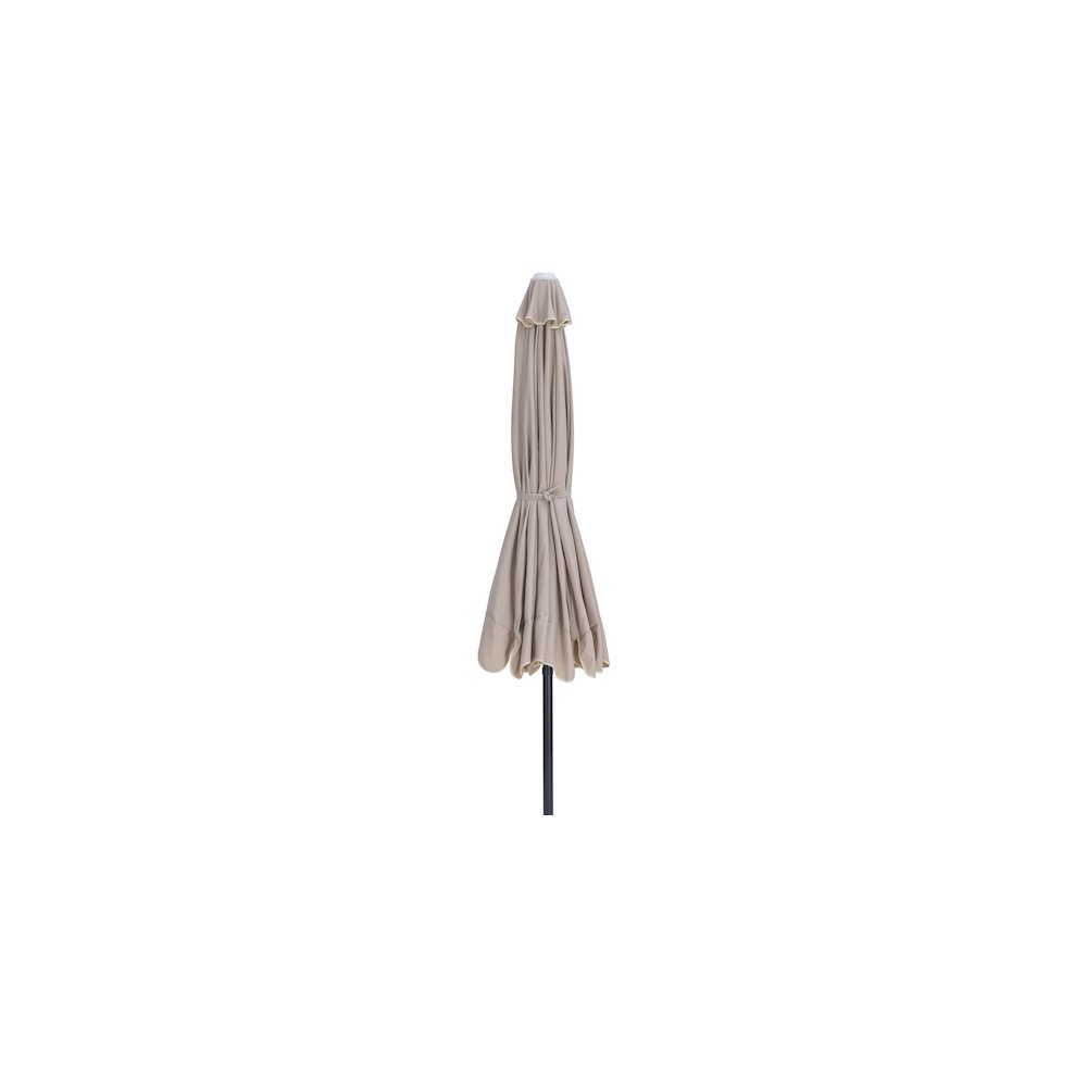 Amalfi Beige With Cream Piping Fabric Patio Umbrellas. Picture 2
