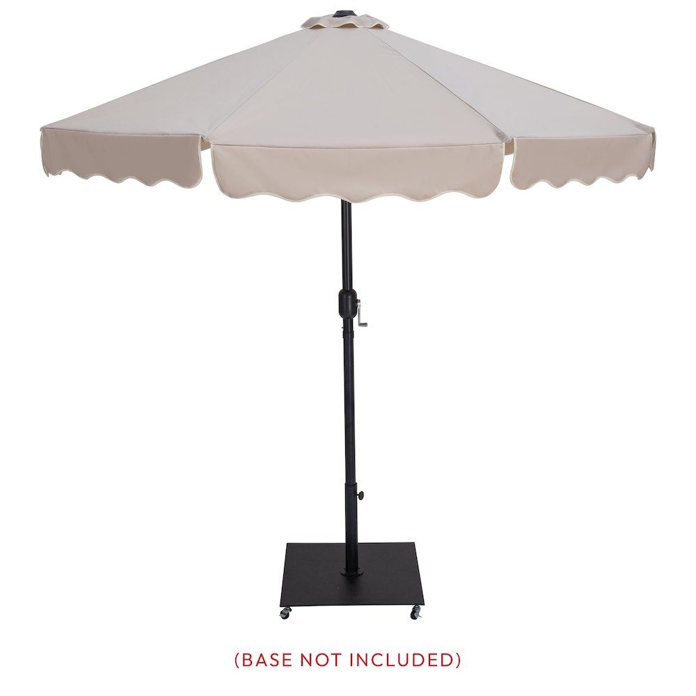 Amalfi Beige With Cream Piping Fabric Patio Umbrellas. Picture 8