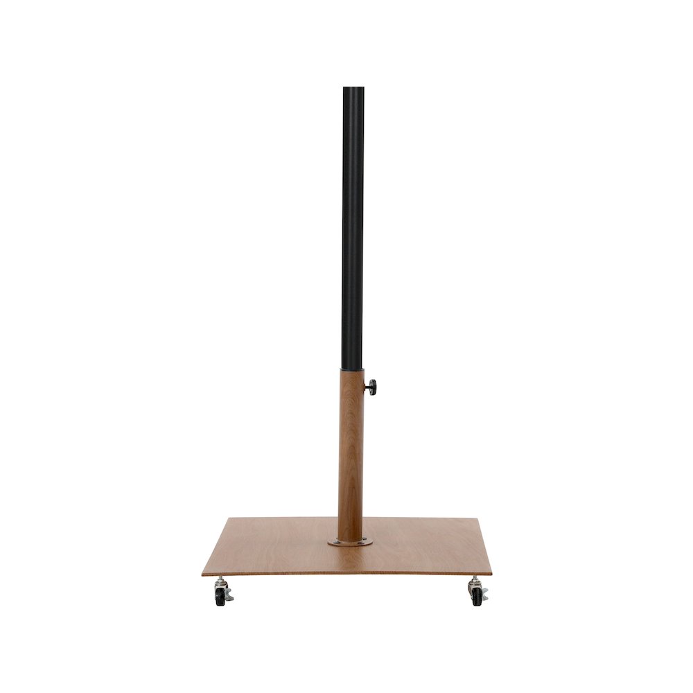 Amalfi Black With Cream Piping / Teak Metal Patio Umbrella with Base Sets. Picture 3