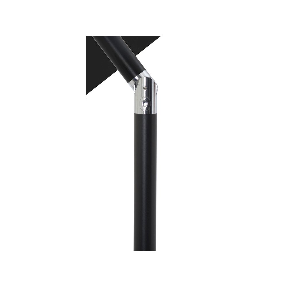 Amalfi Black With Cream Piping Fabric Patio Umbrellas. Picture 5