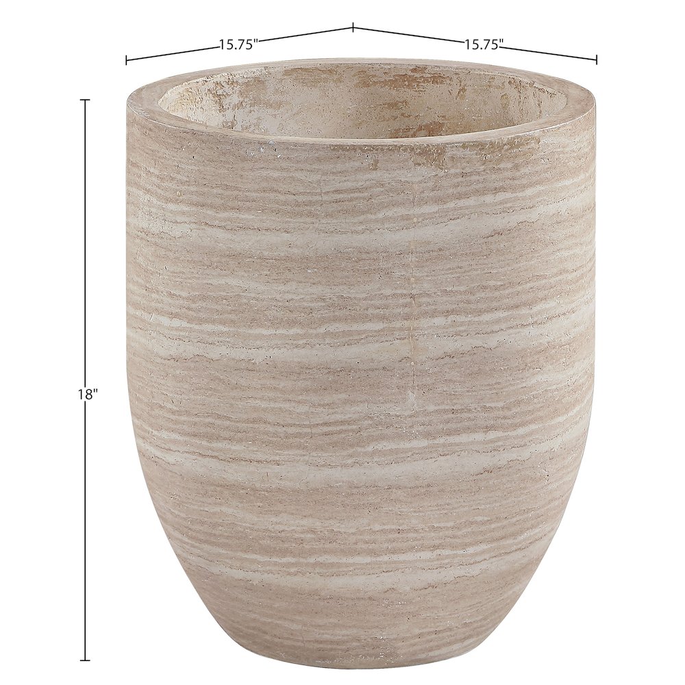 Florique Travertine Indoor / Outdoor Concrete Planter. Picture 8