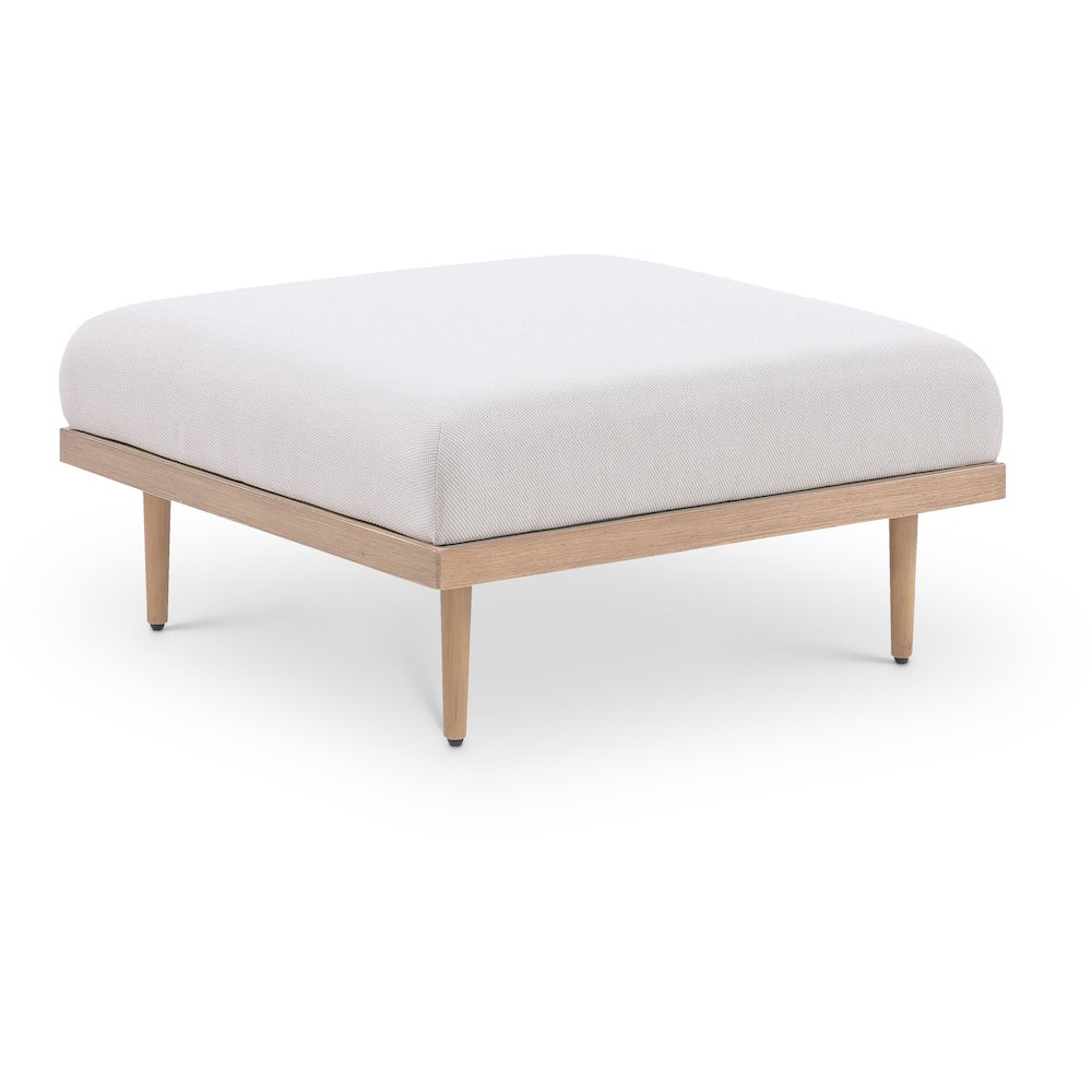 Laguna Beige Water Resistant Fabric Outdoor Modular Ottoman. Picture 1