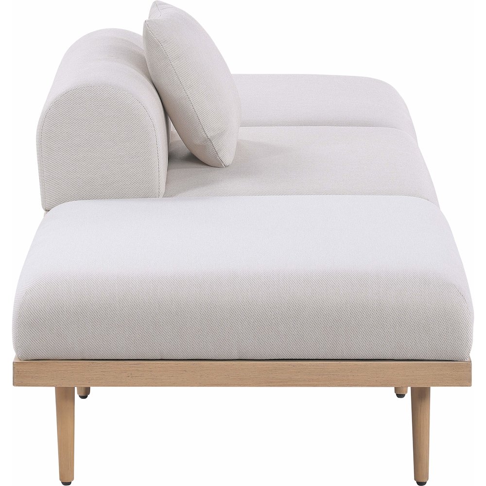 Laguna 106.5" Beige Water Resistant Fabric 3pc. Outdoor Modular Sofa. Picture 2