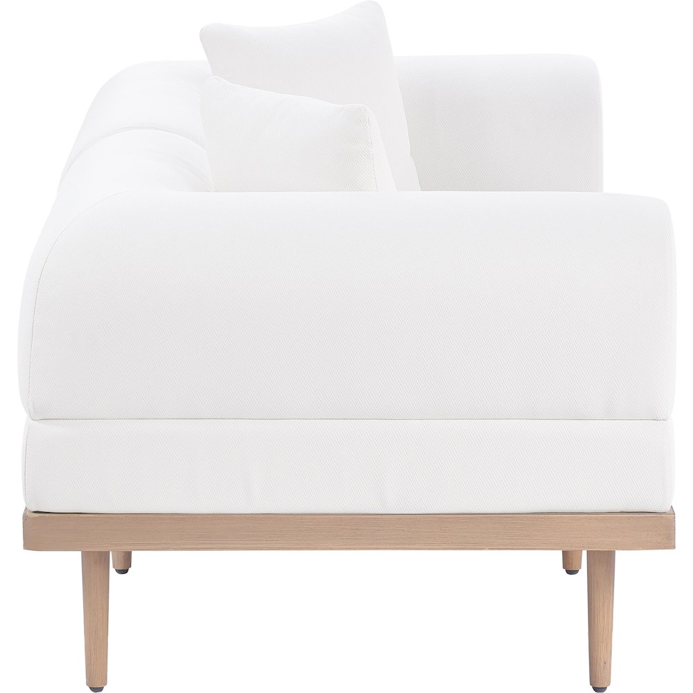 Laguna 71" Cream Water Resistant Fabric 2pc. Outdoor Modular Loveseat. Picture 2