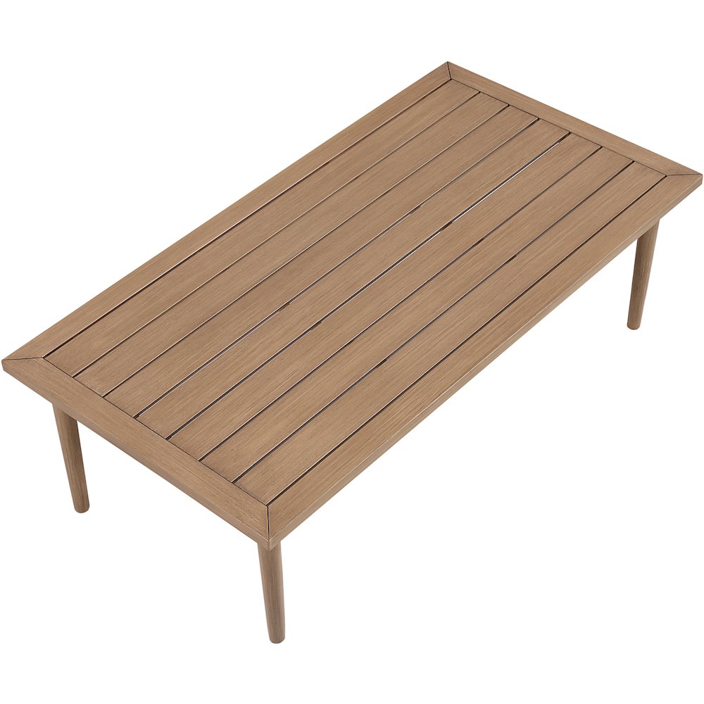 Laguna Natural Aluminum Outdoor Patio Coffee Table. Picture 8
