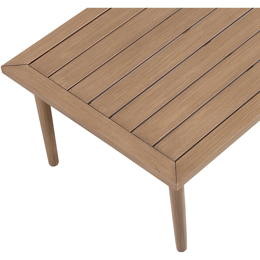Laguna Natural Aluminum Outdoor Patio Coffee Table. Picture 4