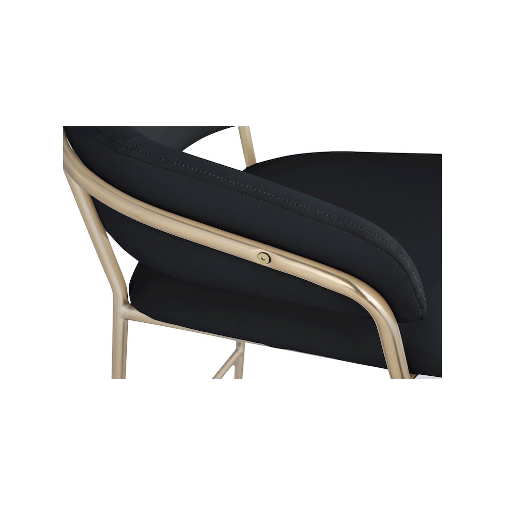 Yara Black Velvet Counter Stool. Picture 4