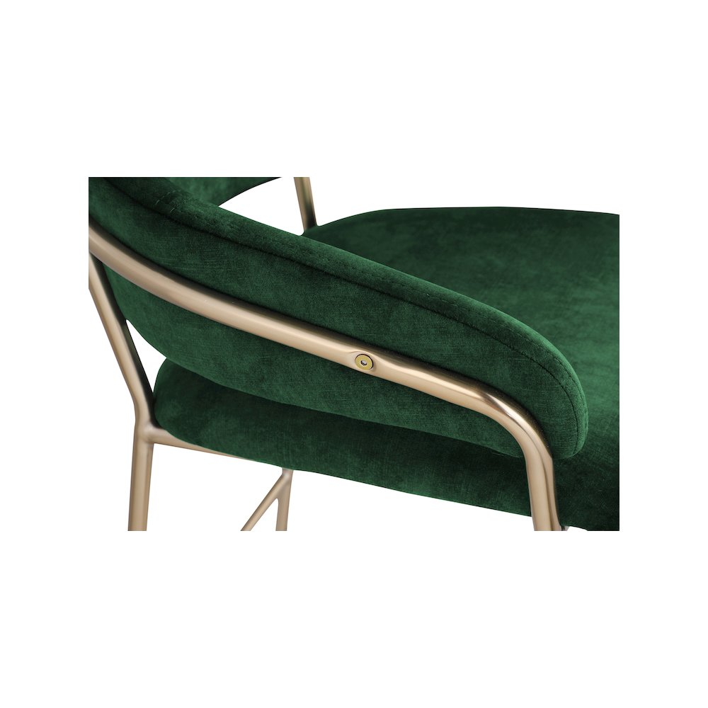 Yara Green Velvet Counter Stool. Picture 4