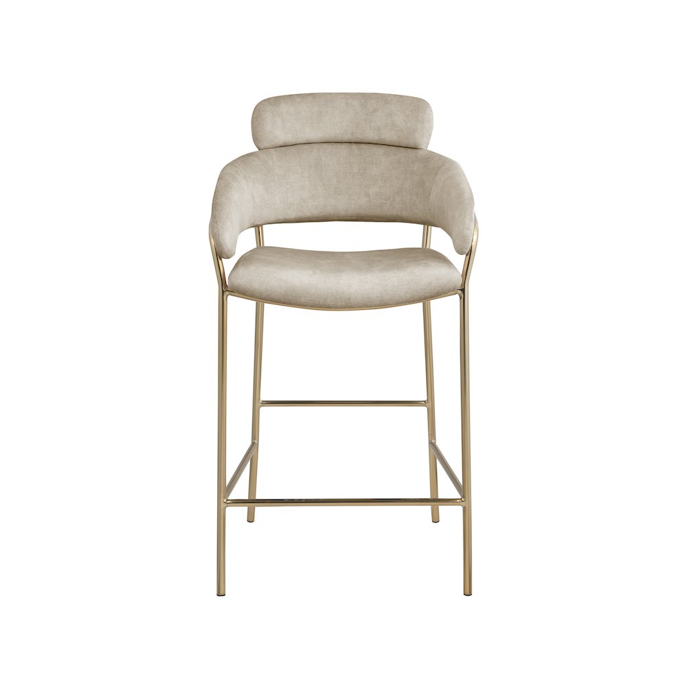 Yara Stone Velvet Counter Stool. Picture 3