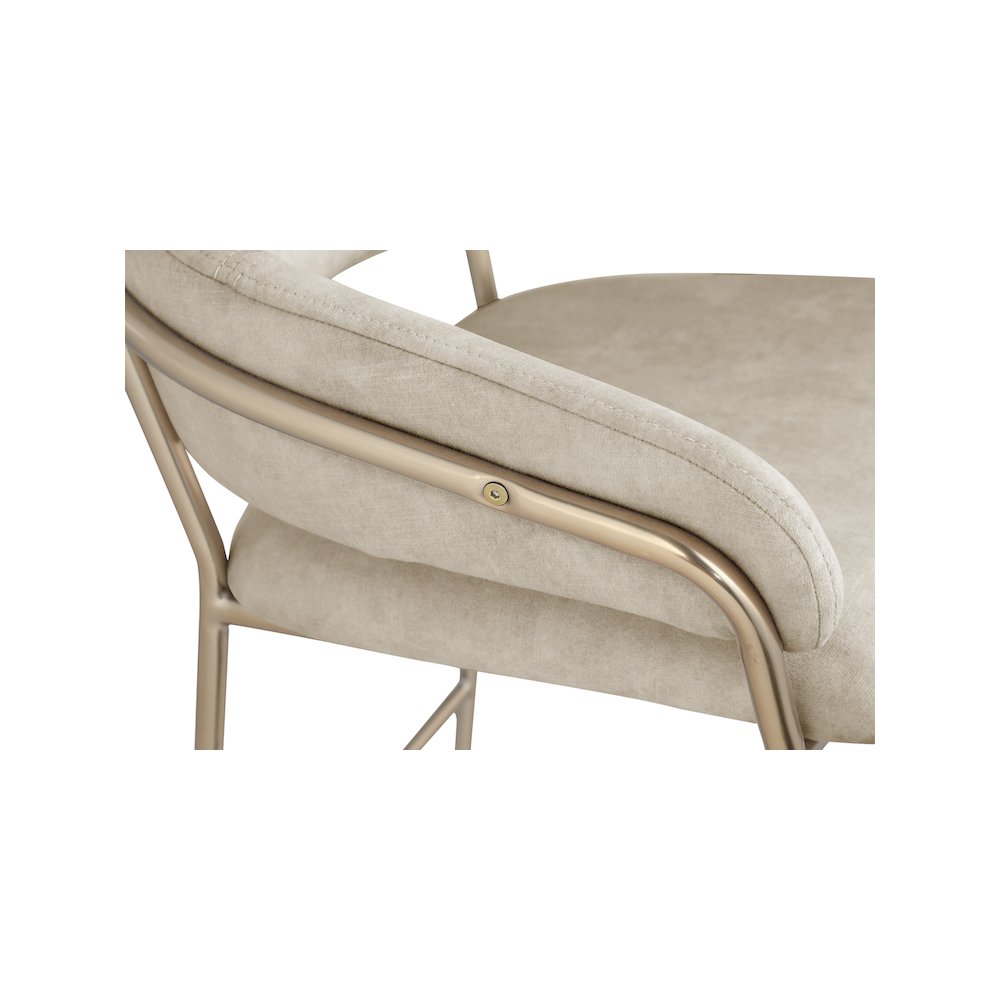 Yara Stone Velvet Counter Stool. Picture 4