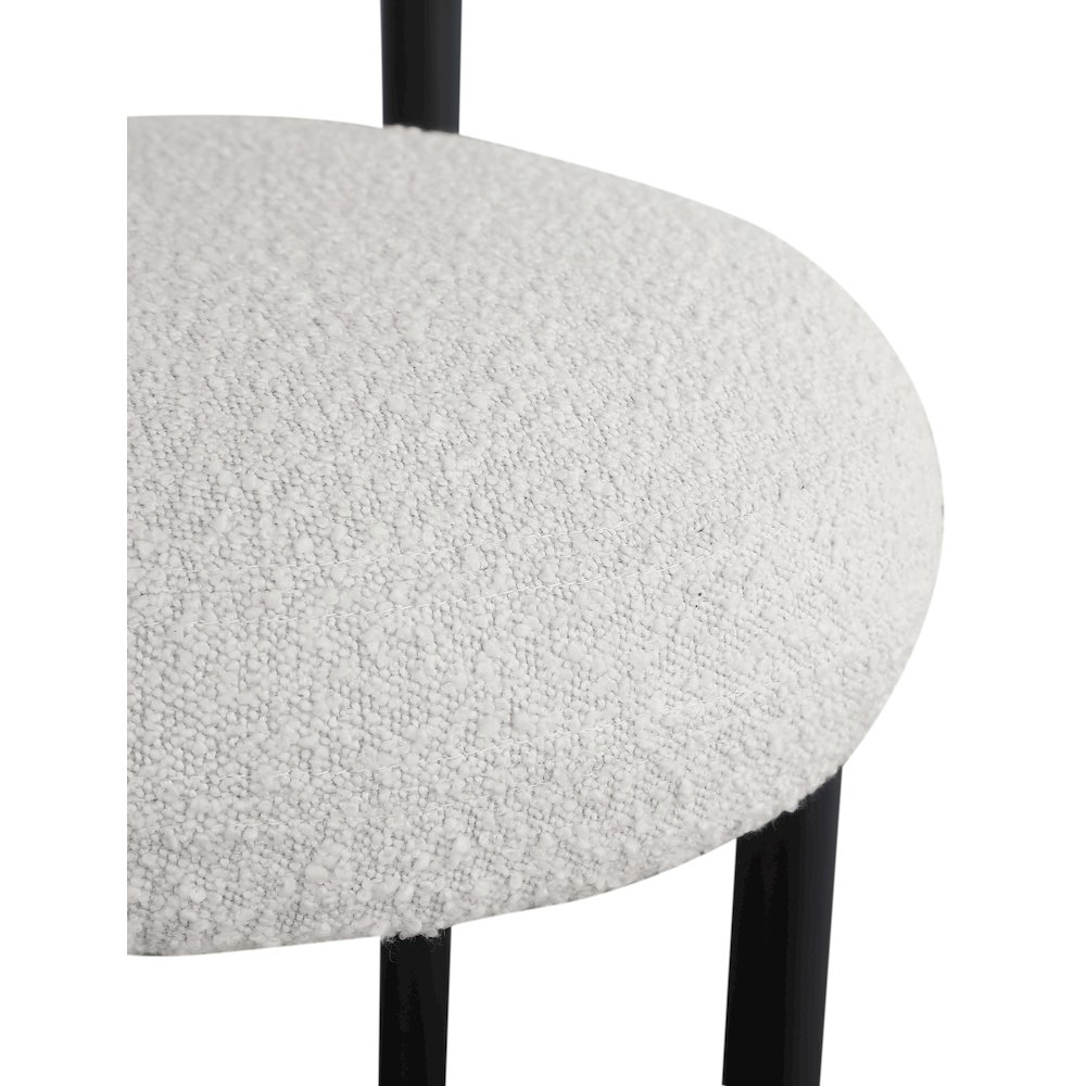 Bordeaux Cream Boucle Fabric Stool, Set of 2. Picture 6