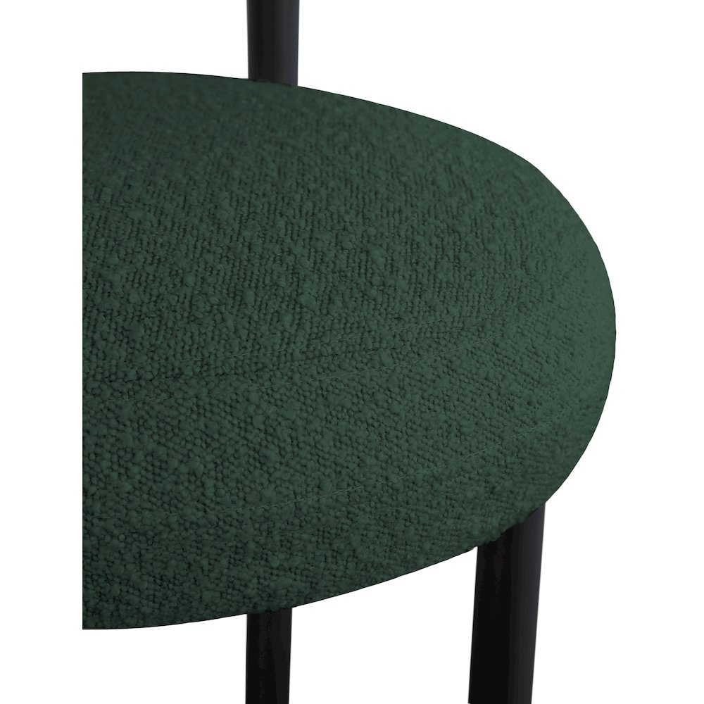 Bordeaux Green Boucle Fabric Stool, Set of 2. Picture 6
