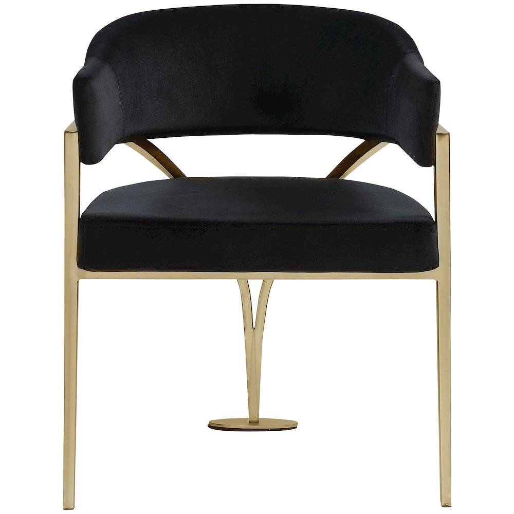 Madelyn Black Velvet Dining Chair, Set of 2. Picture 3