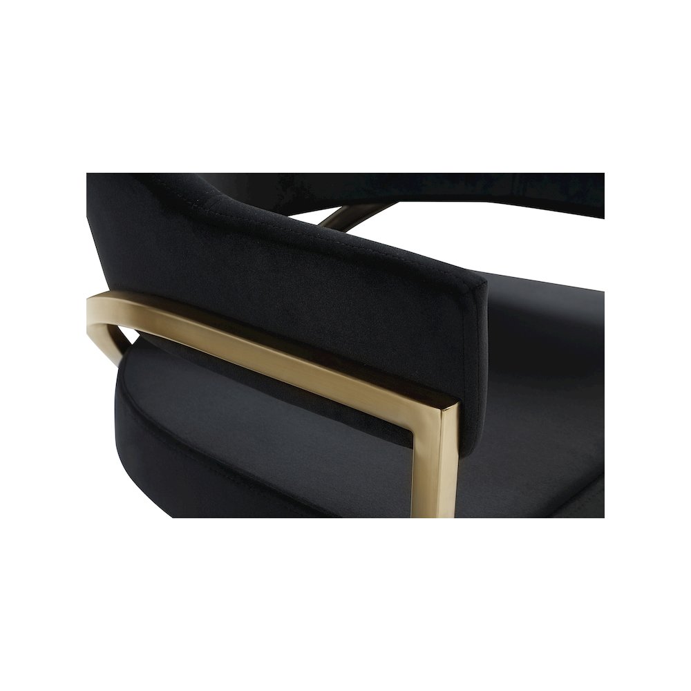 Madelyn Black Velvet Dining Chair, Set of 2. Picture 4
