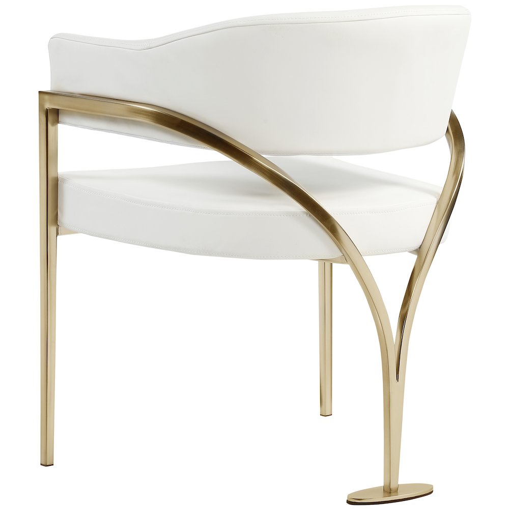 Madelyn Cream Vegan Leather Dining Chair, Set of 2. Picture 2