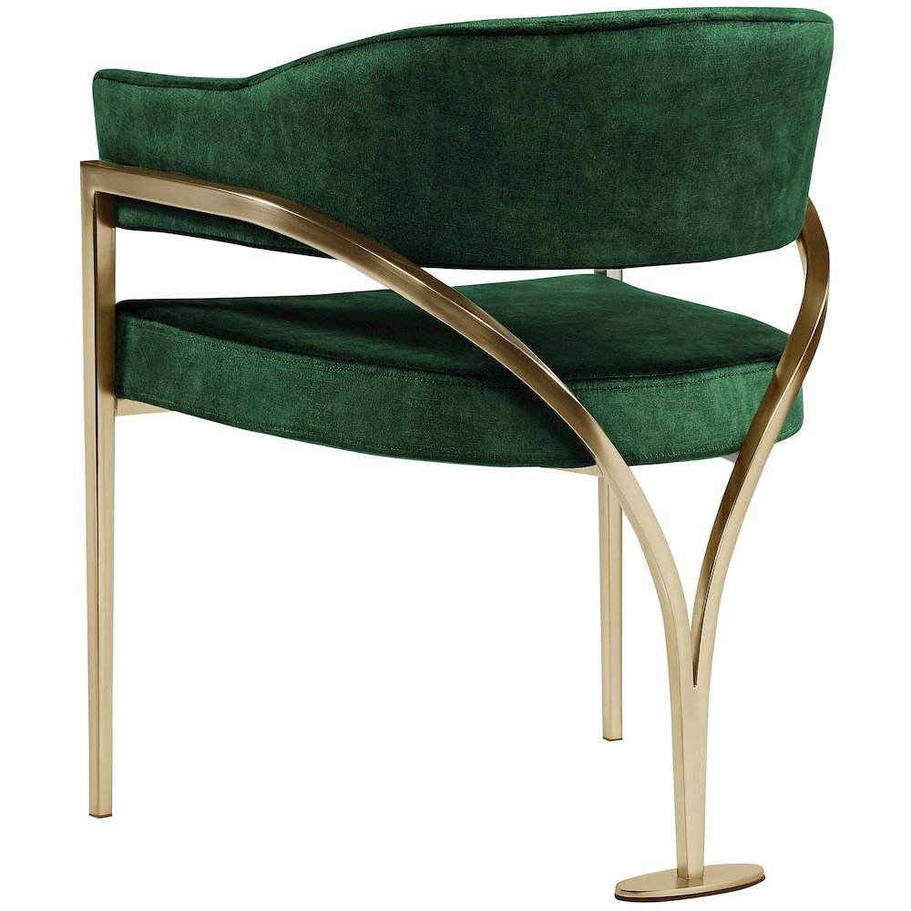 Madelyn Green Velvet Dining Chair, Set of 2. Picture 2